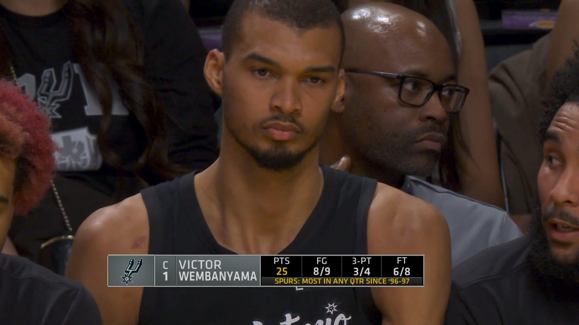 Victor Wembanyama 25 points 1QT 10 février 2026